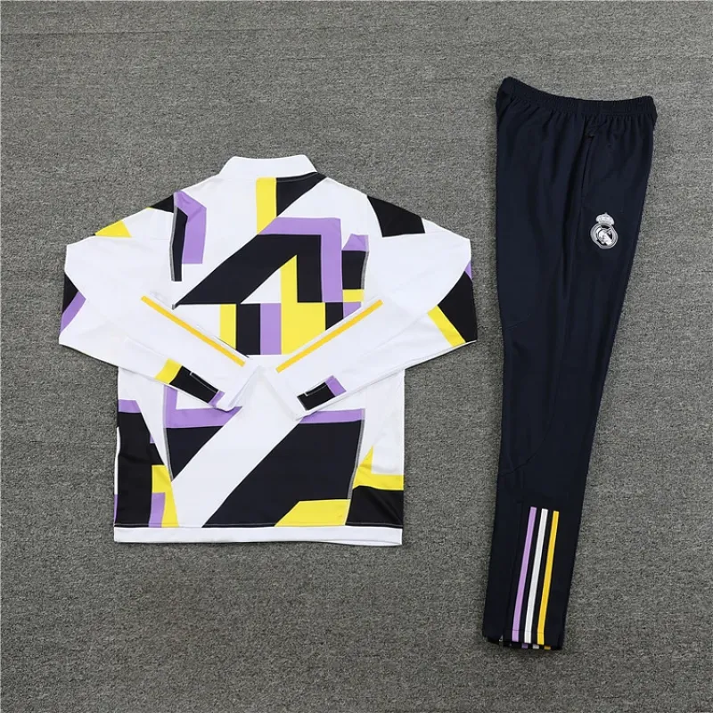 2023/2024 Real Madrid Half-Pull Training Suit camouflage style White  Football Shirt 1:1 Thai Quality