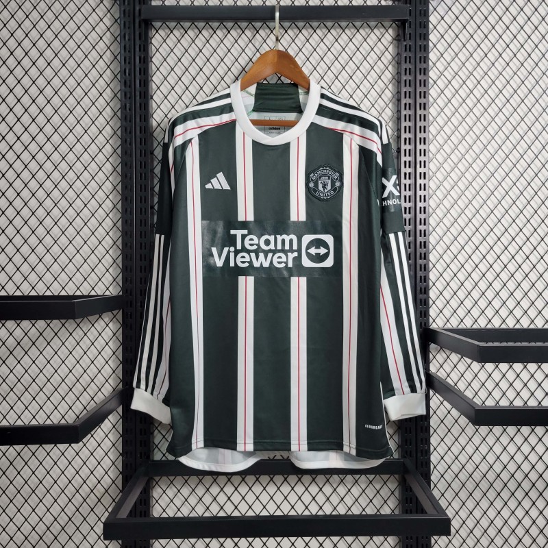 2023/2024 Long Sleeve Manchester United Away Football Shirt 1:1 Thai Quality