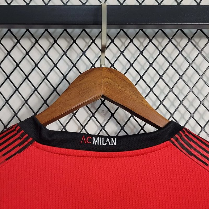 2023/2024 Long Sleeve AC Milan Home Football Shirt 1:1 Thai Quality
