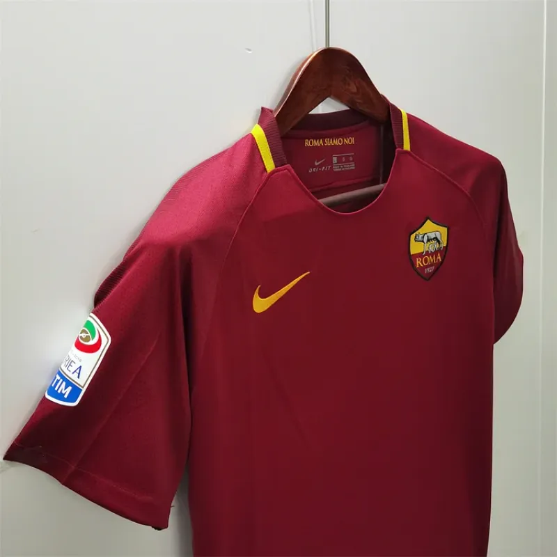 2017/18 Roma Retro Home Football Jersey