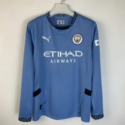 Manchester City Home Kit 24/25 Football Jersey Long Sleeves