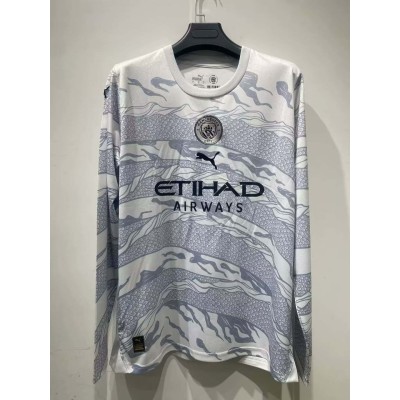 2023/2024 Long Sleeve Manchester City Special Edition Grey Football Shirt 1:1 Thai Quality