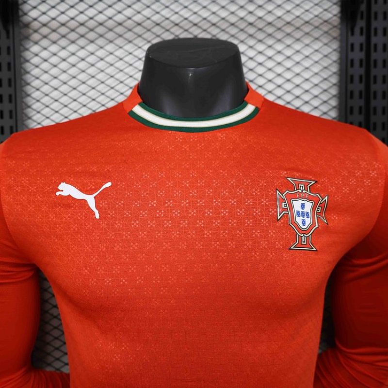 Player Portugal 25/26 Long Sleeve Home Football Shirt