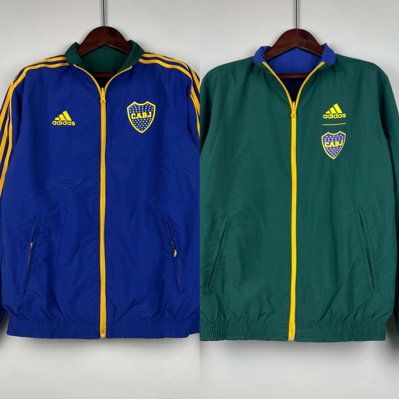 2023-2024 Boca Juniors Reversible WindbreakerBlue-GreenSoccer Jersey 1:1 Thai Quality