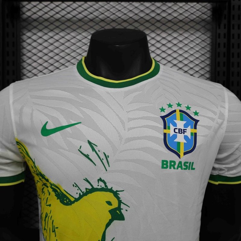 24/25 Brazil White BirdSpecial Edition Player Football Jersey