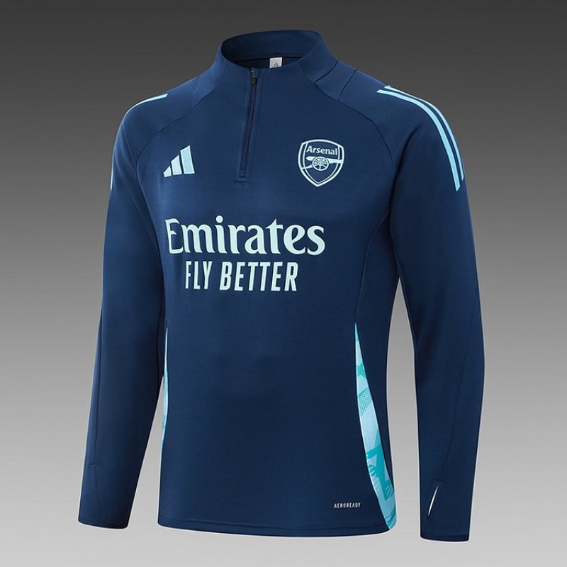 24/25 Arsenal half-pull training suit blue football jersey