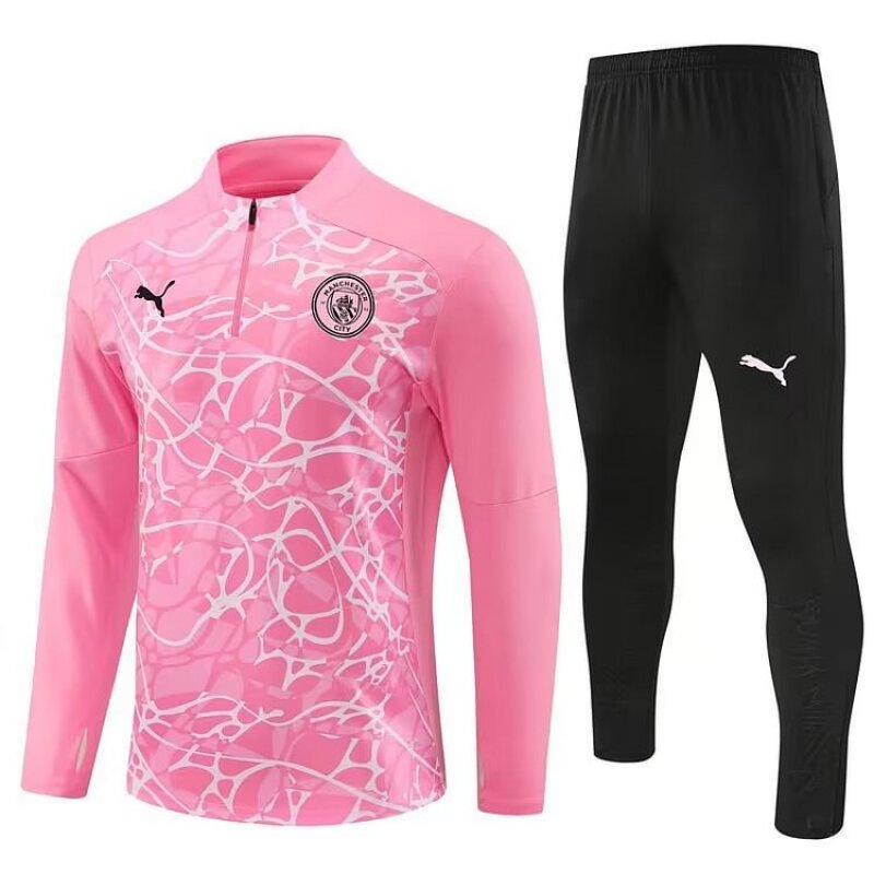 24/25 Manchester City half-dressed training suit pink football jersey