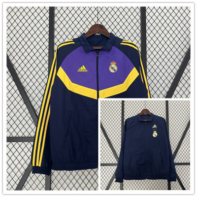 2024 Real Madrid CasuaI Windbreaker Double-sided reversible Soccer Jersey