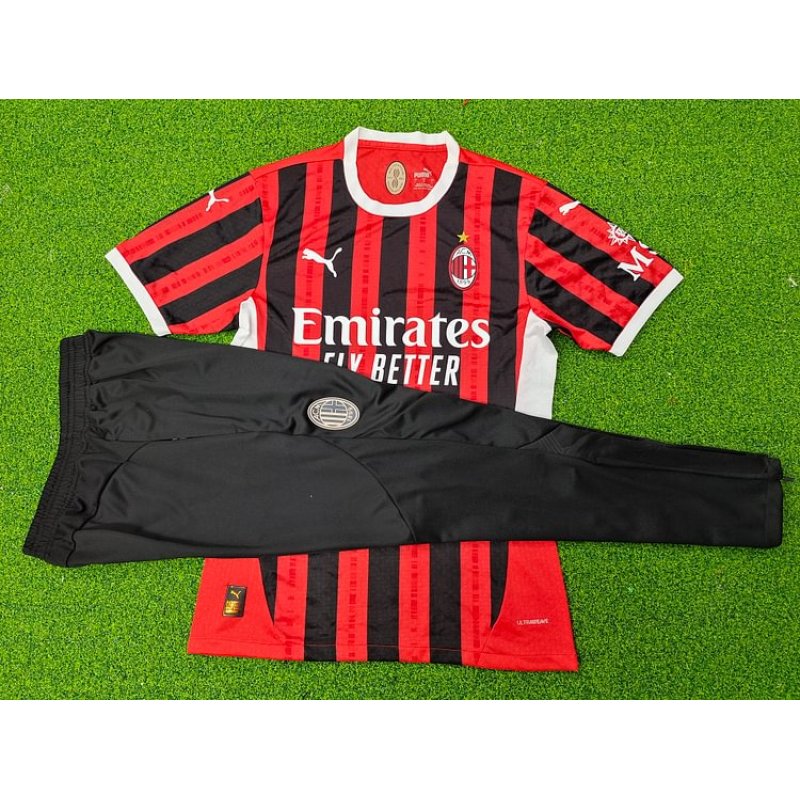 Adult Set 2024-2025 AC Milan Home Tracksuit 1:1 Thai Quality Set