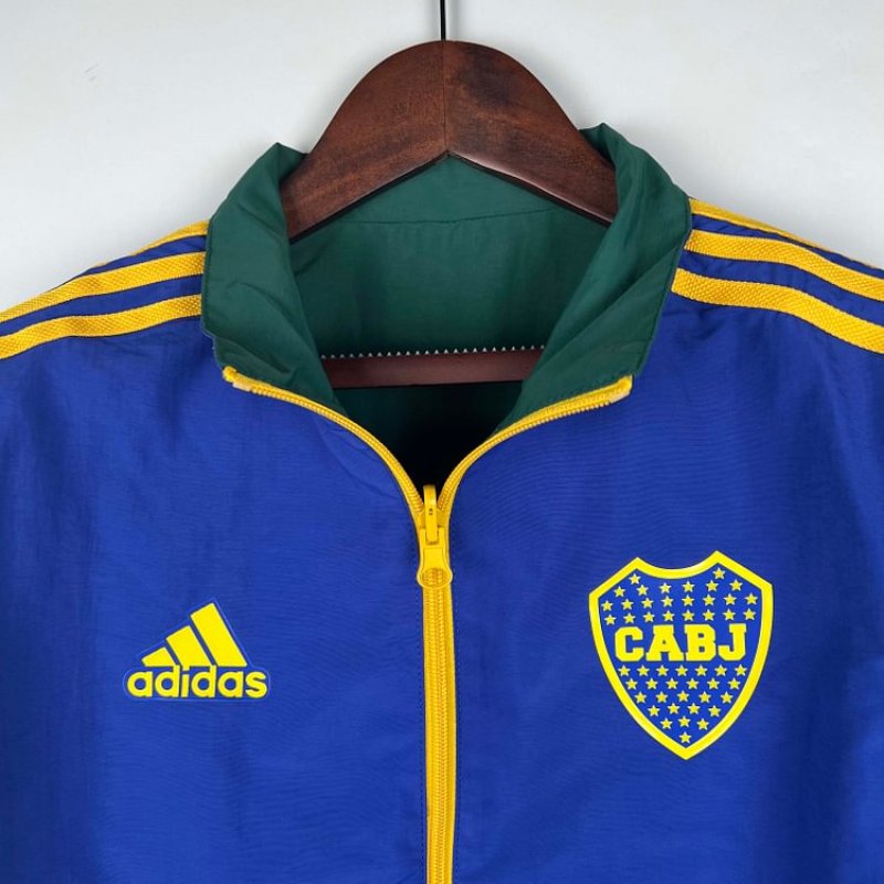 2023-2024 Boca Juniors Reversible WindbreakerBlue-GreenSoccer Jersey 1:1 Thai Quality