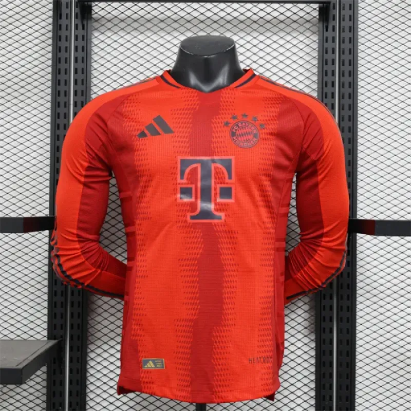 Player Version Bayern Munich Home Jersey 24/25 Football Jersey Long Sleeves