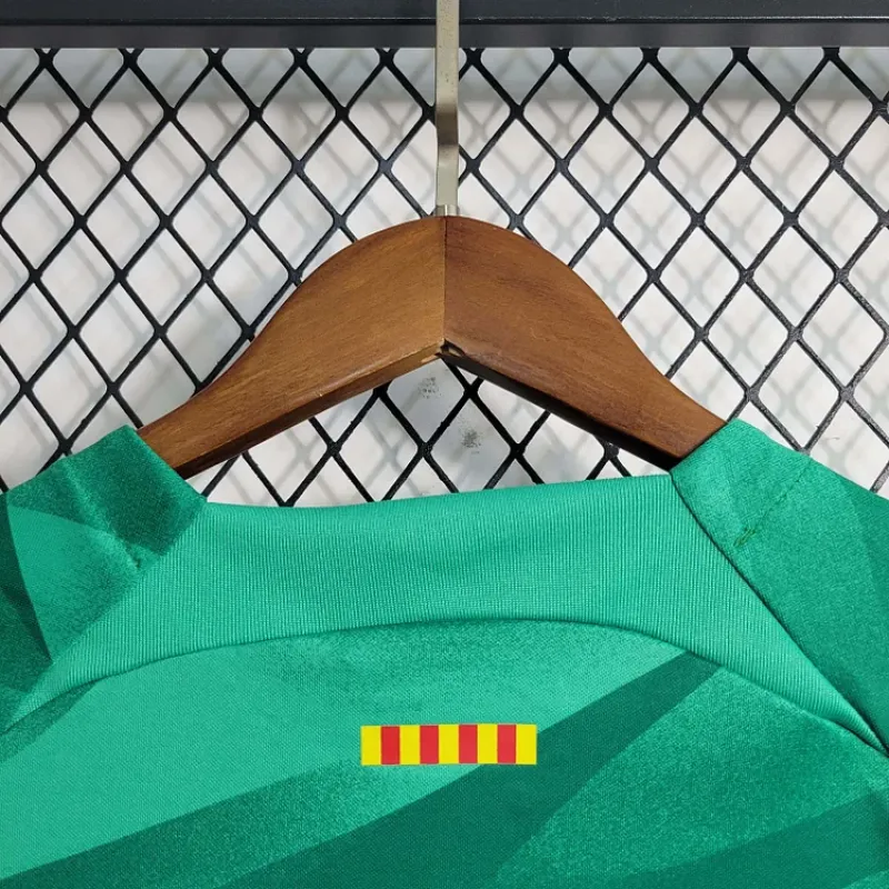 2023/2024 Barcelona Goalkeeper Green Soccer Shirt 1:1 Thai Quality Kids Size