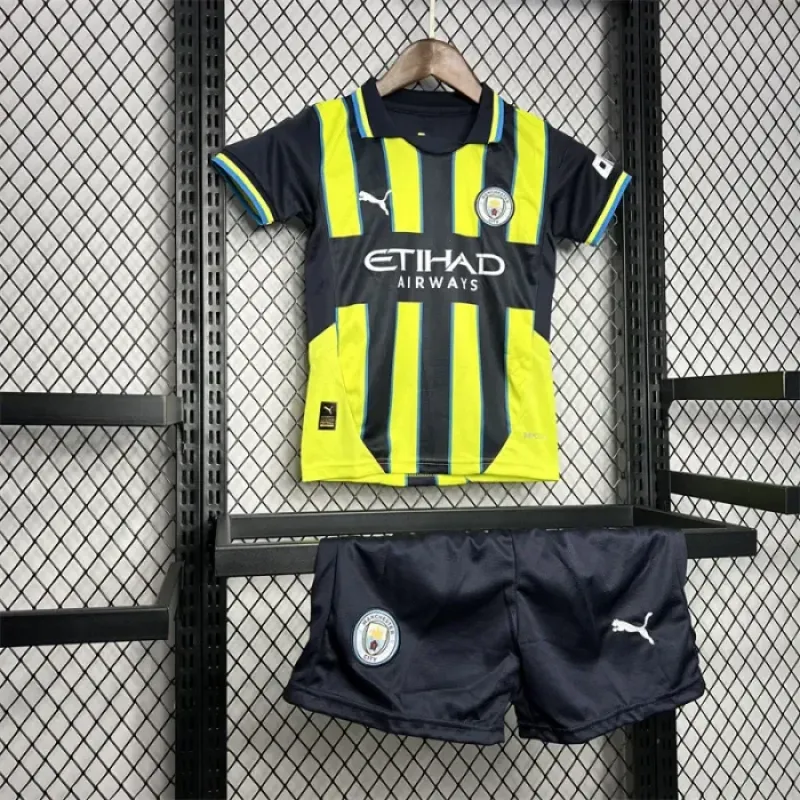 Kids Manchester City Away Jersey 24/25 Football Kit
