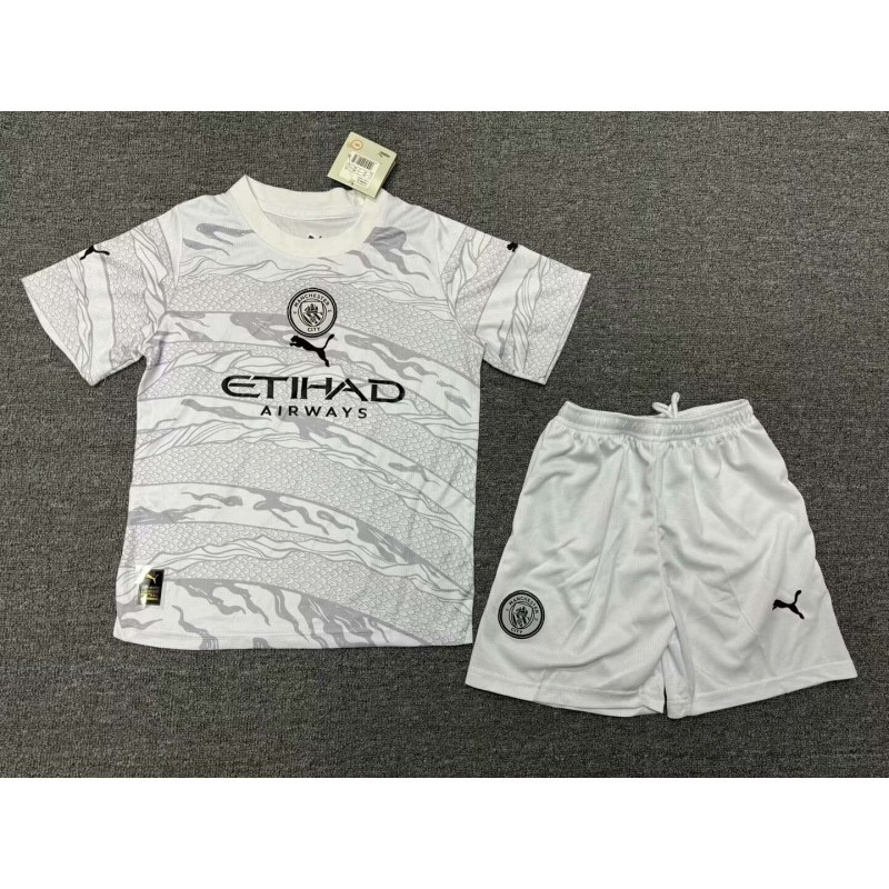 2023/2024 Manchester City Special Edition Grey Football Shirt 1:1 Thai Quality Kids Size