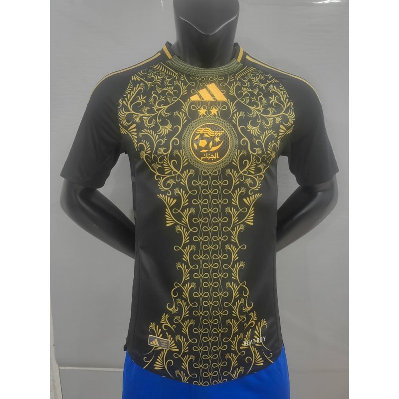 Player Version 24-25 Algeria away Black Special Edition Soccer Jersey（With stars）
