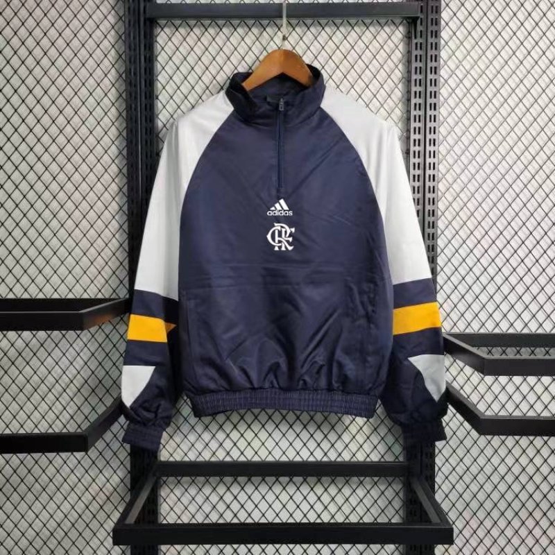 2023 Flamengo CasuaI WindbreakerNavy-blueSoccer Jersey 1:1 Thai Quality