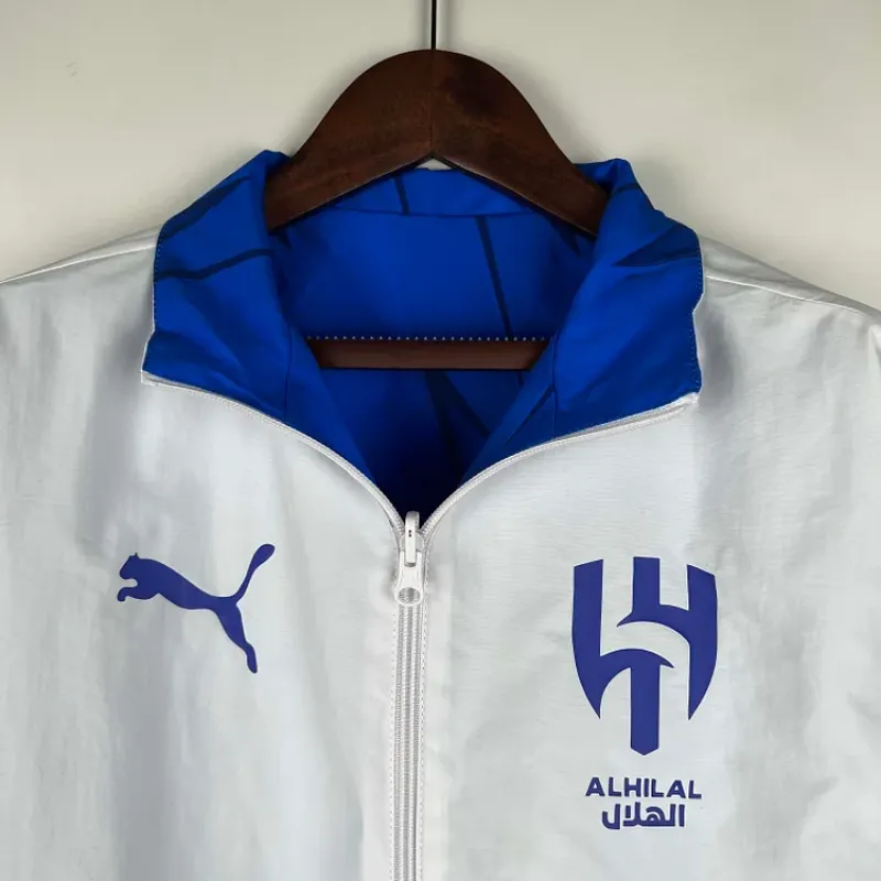 2023/2024 Al-Nassr Reversible WindbreakerWhite-BlueSoccer Jersey 1:1 Thai Quality
