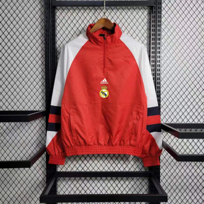 2023/2024 Real Madrid Windbreaker Jersey Pullover Style Red