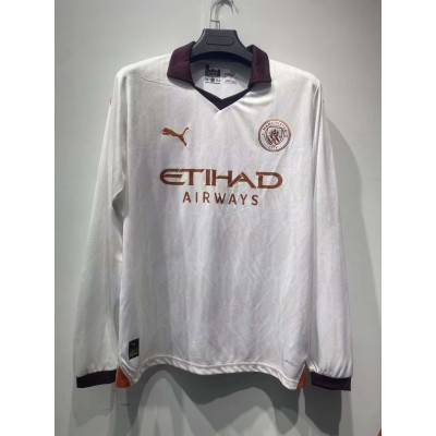 2023/2024 Long Sleeve Manchester City Away Football Shirt 1:1 Thai Quality