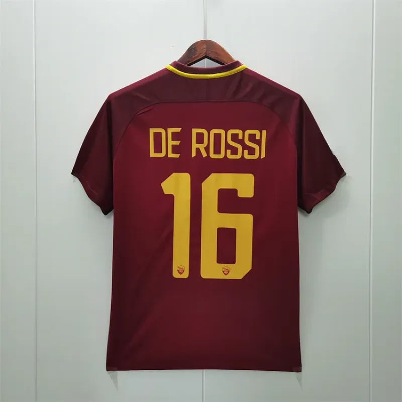 2017/18 Roma Retro Home Football Jersey