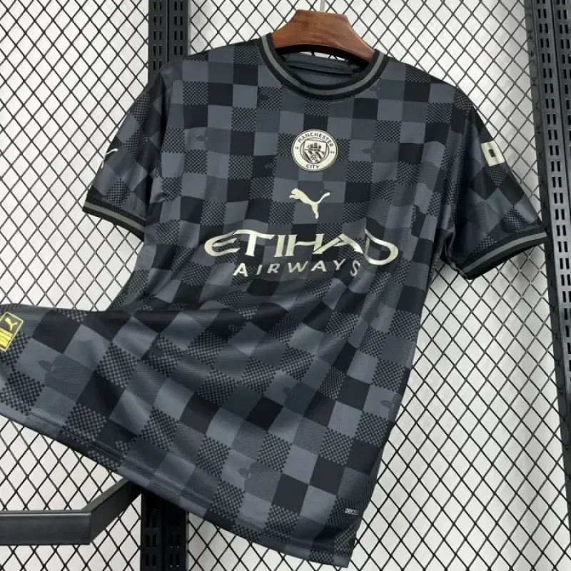 Manchester City Jersey Black Gray 24/25 Football Jersey