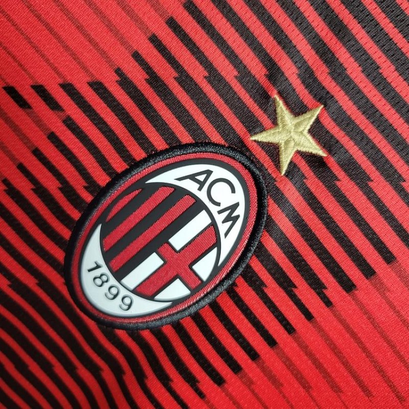 2023/2024 Long Sleeve AC Milan Home Football Shirt 1:1 Thai Quality
