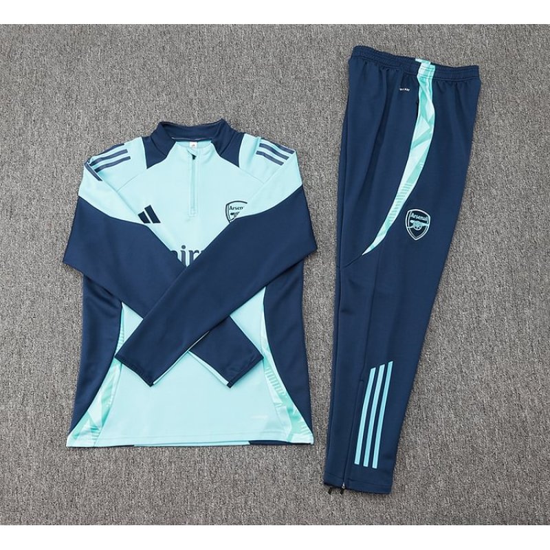 24/25 Arsenal half-pull training suit light blue football jersey