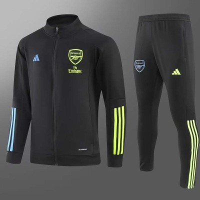2023/2024 Arsenal Long Zip Jacke Black Football Shirt 1:1 Thai Quality Set