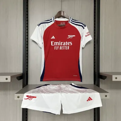 Kids Size 2024/2025 Arsenal Home Football Shirt 1:1 Thai Quality Kids Size