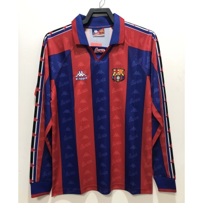 1996/1997 Retro Long Sleeve Barcelona Football Shirt Home Champions League 1:1 Thai Quality