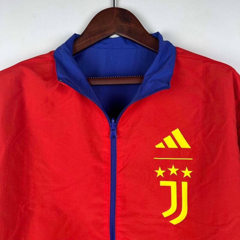 2023-2024 Juventus Reversible WindbreakerBlue-redSoccer Jersey 1:1 Thai Quality