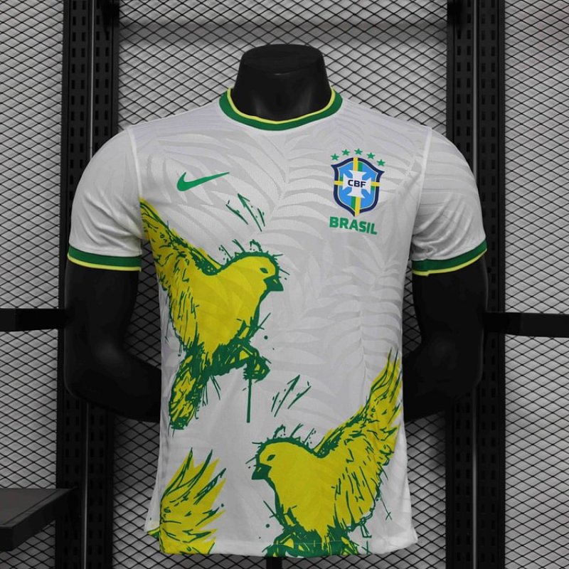 24/25 Brazil White BirdSpecial Edition Player Football Jersey