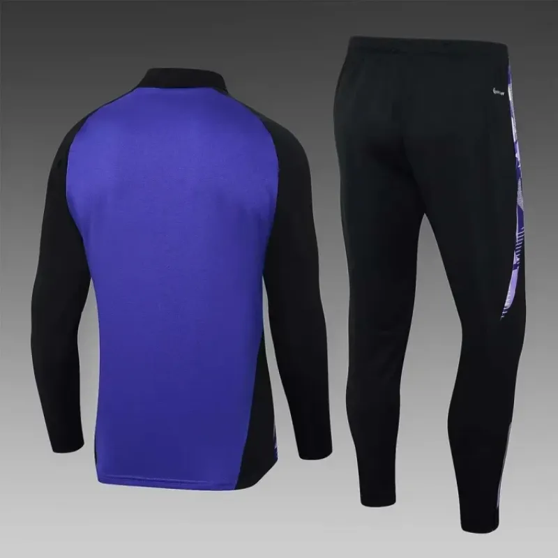 2022 France Half-Pull Training Suit White Football Shirt Set