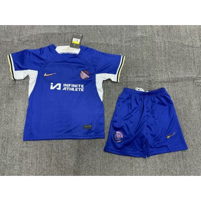 2023/2024 Chelsea Home Football Jersey Kids Size With Sponsor
