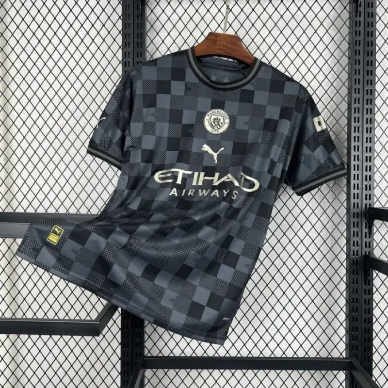 Manchester City Jersey Black Gray 24/25 Football Jersey