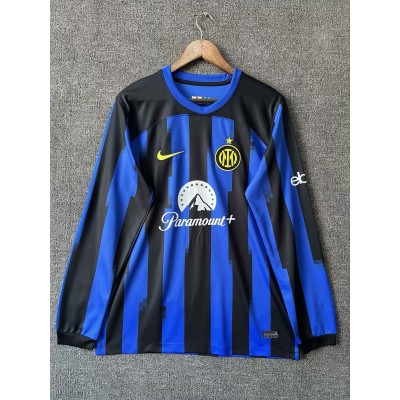 2023/2024 Long Sleeve Inter Milan Home Football Jersey1:1 Quality Thai