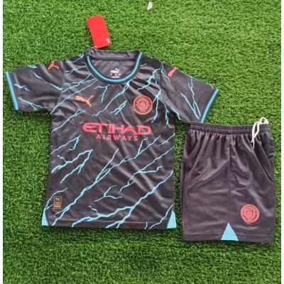 2023/2024 Manchester City Third Away Football Shirt 1:1 Thai Quality Kids Size
