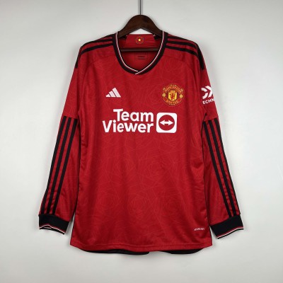 2023/2024 Long Sleeve Manchester United Home Football Shirt 1:1 Thai Quality