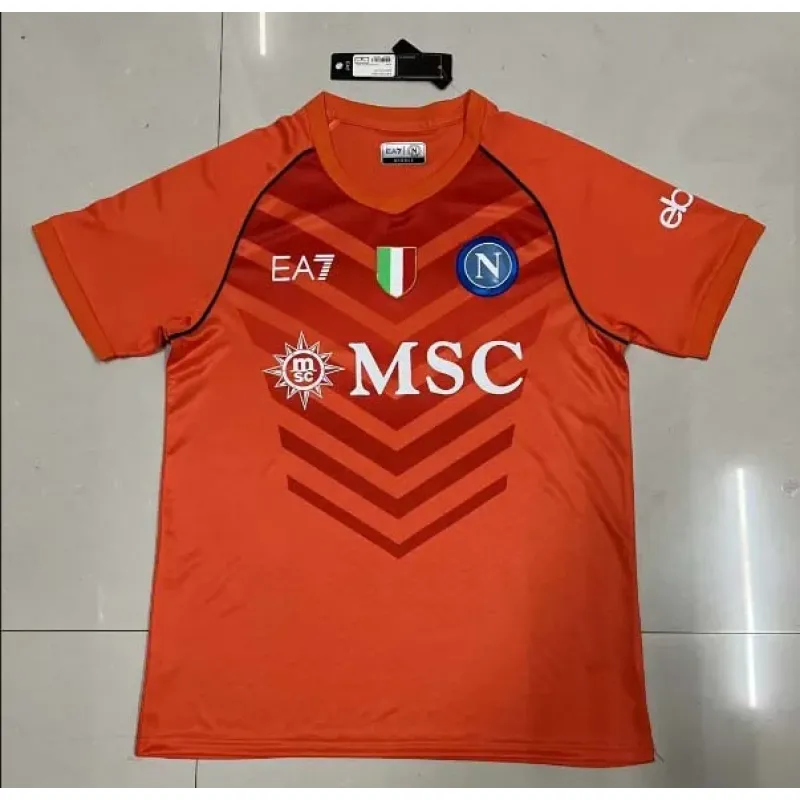 2023/2024 Napoli Goalkeeper Orange Soccer Jersey 1:1 Thai Quality