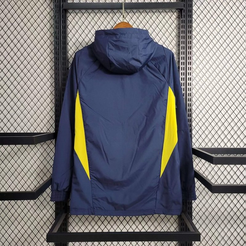 2023/2024 Real Madrid Windbreaker Hooded Jersey Royal Blue