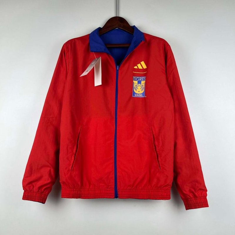 2023/2024 Tigres Reversible WindbreakerBlue-redSoccer Jersey 1:1 Thai Quality