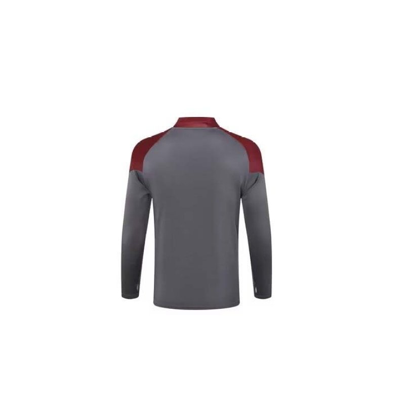 2023/2024 Manchester City Half-Pull Training Suit Gray Football Shirt 1:1 Thai Quality Set