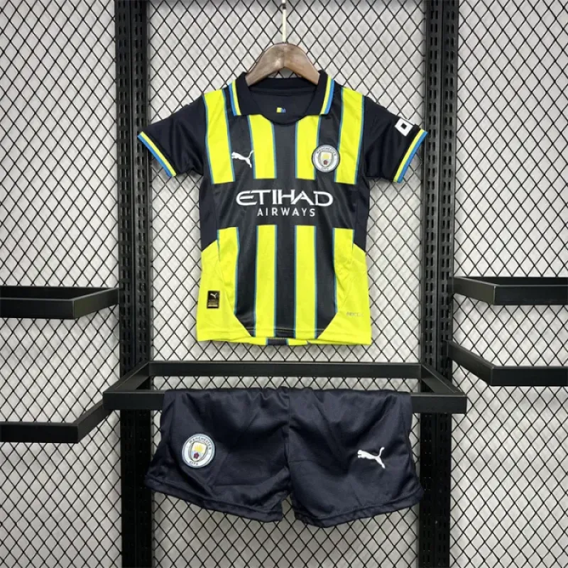 Kids Manchester City Away Jersey 24/25 Football Kit