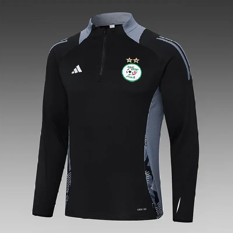 2024-25 Black Algeria Football Half Pull Training Suit