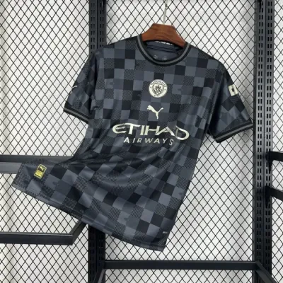 Manchester City Jersey Black Gray 24/25 Football Jersey