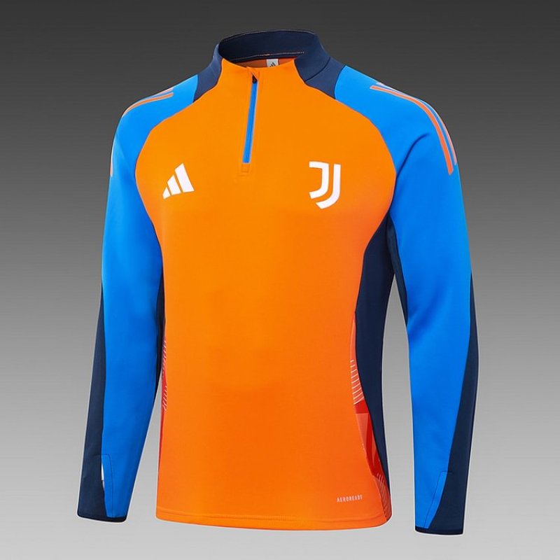 24/25 Juventus half-pull training suit precious orange football jersey