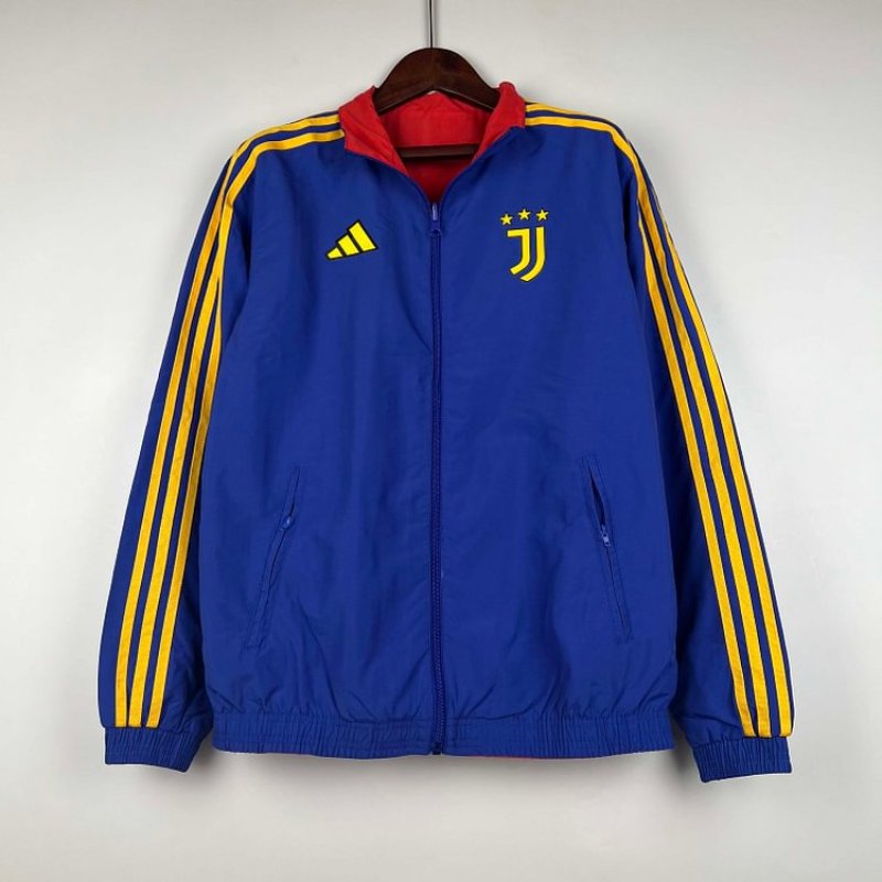 2023-2024 Juventus Reversible WindbreakerBlue-redSoccer Jersey 1:1 Thai Quality