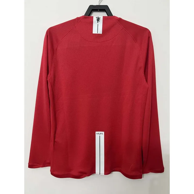 2007-2008 Retro Long Sleeve Manchester United Home Football Shirt 1:1 Thai Quality