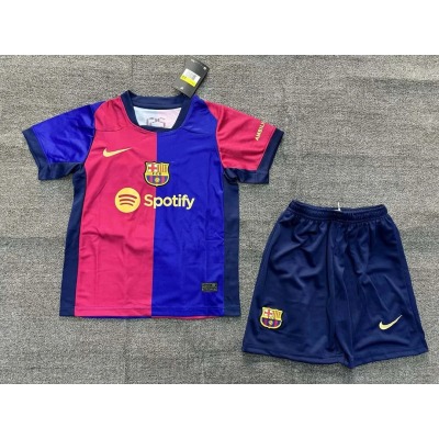 2024/2025 Barcelona Home Football Shirt 1:1 Thai Quality Kids Size