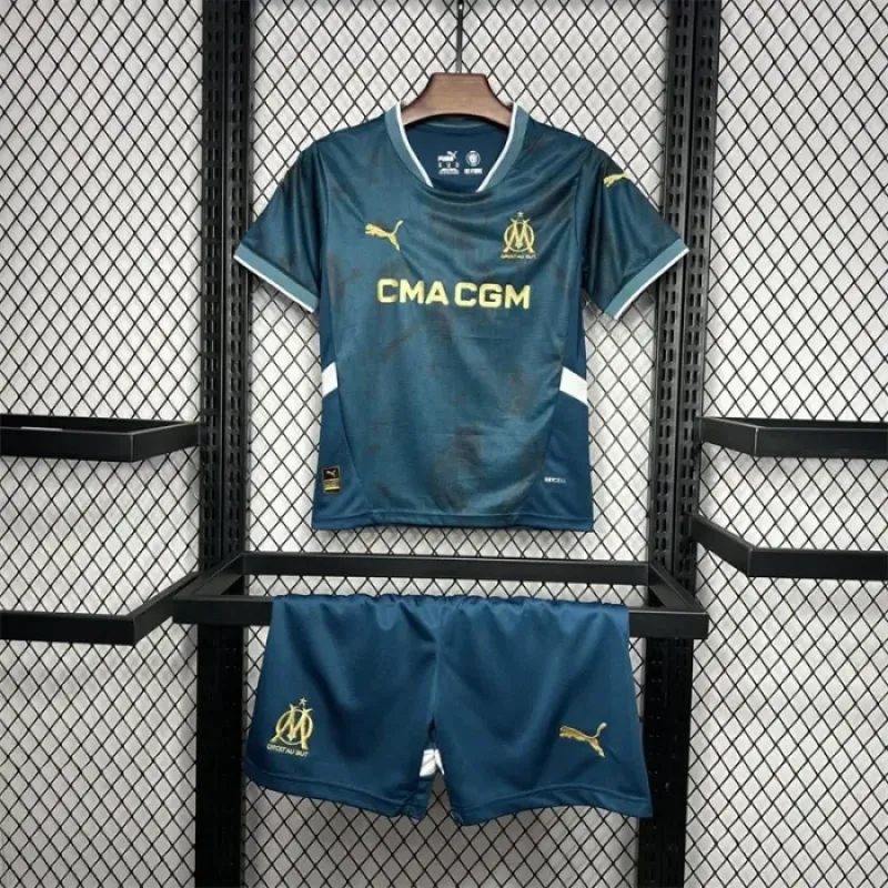 Kids Marseille Away Jersey 24/25 Football Kit